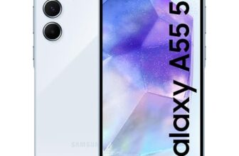 Samsung Galaxy A55 5G (Awesome Iceblue, 8GB RAM, 128GB Storage) | AI | Metal Frame | 50 MP Main Camera (OIS) | Super HDR Video| Nightography | IP67 | Corning Gorilla Glass Victus+ | sAMOLED Display