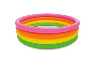 Intex Kids 4-Ring Sunset Glow Pool (Multicolour, Ages 3 Years Plus)