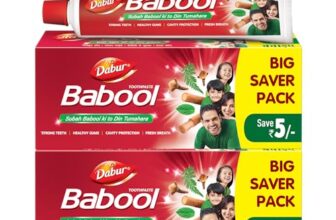 Dabur Babool Ayurvedic Toothpaste -700g (350g x 2) | For Strong Teeth & Healthy Gums | Helps in Cavity Protection, Fresh Breathe | All Round Protection