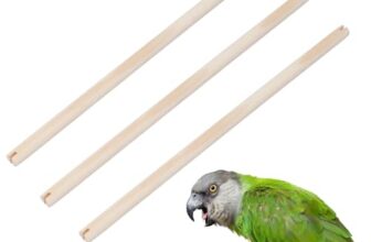 Western Era’s Avian Haven Wooden Perch: Optimal Foot Health & Comfort for Your Feathered Companions, Ideal for Parakeets, Cockatiels & Small Birds, Crafted from Natural Wood for Durability (Pack Of 3)