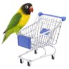 Sage Square Miniature Shopping Trolley for Birds: Engaging Play & Enrichment, Durable, Cage Accessory, Entertainment, Fun & Interactive Play Toy for Budgies, Parrot, Love Birds (Random Colour)