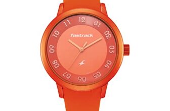 Fastrack Pop Colours Orange Dial Silicone Strap Analogue Watch for Girls-68025AP03
