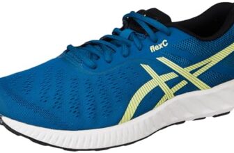 ASICS Men’s Flexc Deep Sea Teal/Glow Yellow Sneaker (1201A275.402)