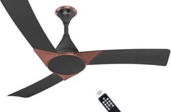 RR Signature Raptor 1200mm BLDC Designer Ceiling Fan | 350 RPM, 32W Low Power | 60% Energy Saving | Reverse Rotation | 4 Smart Modes | High Airflow | Low Noise | 2-Year Warranty [VENETIAN GREY]