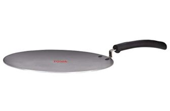 Tosaa Aluminium Non-Stick Concave Tawa, Black, 25cm