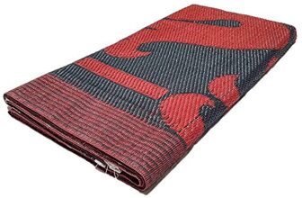 HOMELYVIBES Multi Purpose Plastic Full Runner Floor Mat Chatai (Multicolor, 4 X 6 Feet)