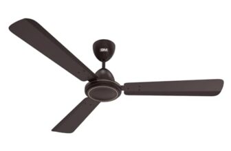 GM Excel 25 1200 mm BLDC Ceiling Fan – Black Coffee | 5 Star Rated | Remote Control | 50% Energy Saving | Timer | Wide Voltage Support
