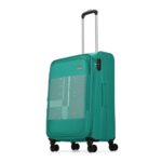 Aristocrat Duralite Cabin Trolley Bag, 55Cm | Combination Lock | 8 Wheels | 5 Years International Warranty | Teal Blue