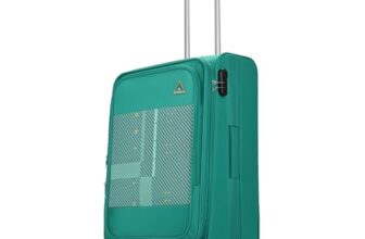 Aristocrat Duralite Cabin Trolley Bag, 55Cm | Combination Lock | 8 Wheels | 5 Years International Warranty | Teal Blue