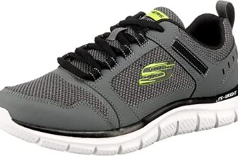 Skechers Mens Track – KNOCKHILL CCBK Casual Shoe – 6 UK (232001) Charcoal/Black