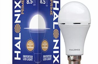 Halonix 8.5 Watt B22 LED White Rechargeable Emergency light Inverter Bulb, Pack of 1