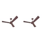 Havells 1200mm Ambrose ES Ceiling Fan | Premium Finish, Deco. Fan, Elegant Looks, High Air Delivery, Energy Saving, 100% Pure Copper Motor | 2 Year Warranty by Brand | (Pack of 2, Cola Espresso Brown)