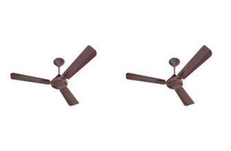 Havells 1200mm Ambrose ES Ceiling Fan | Premium Finish, Deco. Fan, Elegant Looks, High Air Delivery, Energy Saving, 100% Pure Copper Motor | 2 Year Warranty by Brand | (Pack of 2, Cola Espresso Brown)