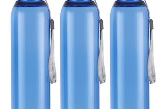 CELLO My Tag PET Water Bottle | 100% food grade | Leak proof and Break proof | Set of 3-1000ml | Aqua