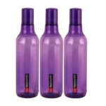 CELLO Aqua Sparkle Bottle Set of 3, 1000ml, Purple | 100% food grade | Leak proof and Break proof | Perfect for staying hydrated at the school, college, work and outdoor adventures Water Bottle