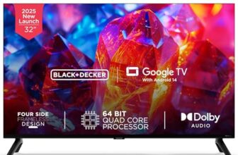 BLACK+DECKER 80 cm (32 inches) A1 Series HD Ready LED Smart Google TV BXTVGU32HD2841ATIN (Black)
