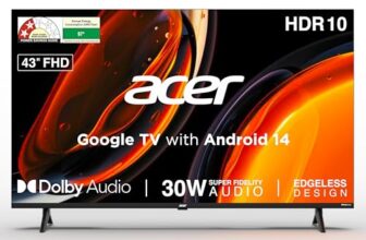 acer 108 cm (43 inches) Ultra I Series FHD Smart LED Google TV AR43FDJGU2841BD (Black) 2025 Model