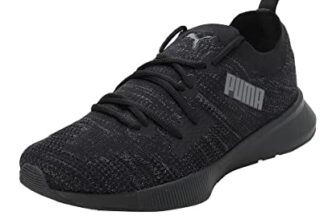 Puma Mens Flyer Runner Engineered Knit Black-Asphalt Running Shoe – 8UK (37999303)