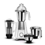 Wipro Elato Divine FMG 213 800 Watt Mixer Grinder with 4 Jars,Heavy Duty 100% Copper Ball Bearing Motor with 5 Year Warranty,Superfast Grinding,Clip Lids – Hands Free use, 4 Jars Mixer Grinder, White