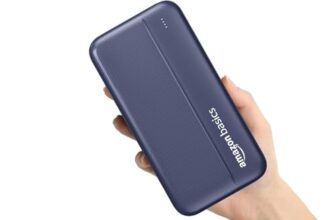 Amazon Basics 20000 mAh Power Bank | 22.5W Fast Charging | Dual Output & Input | Charge 3 Devices Simultaneously | for Smartphones, TWS Earbuds, Speakers, Tablets (Dark Blue)