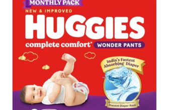 Huggies Complete Comfort Wonder Pants | Pant Style Baby Diapers Small Size, 172 Count | India’s Fastest Absorbing Diaper, Prevents Diaper Rash, Ideal for 4 to 8 Kgs (86 count, Pack of 2)