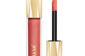 Lakme Glitterati Lip Glaze 202 Peach Punch 5ml