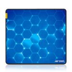Ant Esports Hexa Mouse Pad 260X210X3mm Anti-fray Stitching, Waterproof Surface & Non-Slip Rubber Base Stitched Edges Gaming Mouse Mat for Laptop, Compatible with Laser and Optical Mice – Blue Hexagon