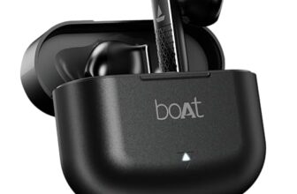 boAt Airdopes 91 Prime, 45HRS Battery, 13mm Drivers, Metallic Finish, Low Latency,ENx Tech, Fast Charge, v5.3 Bluetooth TWS in Ear Earbuds Wireless Earphones with mic (Midnight Black)