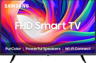 Samsung 108 cm (43 inch) Full HD LED Smart Tizen TV with HDR | PurColor | Dolby Digital Plus | Hyper Real Picture Engine | Triple Protection | SmartThings App Support | TV Key | Connect Share(HDD) | ConnectShare(USB 2.0)(UA43T5450AKXXL)