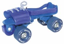 KOXTONS Supreme Skating Shoes – Roller Skates for Kids 6-12 with Auto Precision Ball Bearings, 50mm Anti Skid Vinyl Wheels, Toe Stoppers, Bigger Wheel Size, Blue, Booster Pro