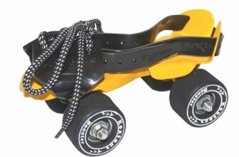 KOXTONS Supreme Skating Shoes – Roller Skates for Kids 6-12 with Auto Precision Ball Bearings, 50mm Anti Skid Vinyl Wheels, Toe Stoppers, Bigger Wheel Size, Black, Booster Pro