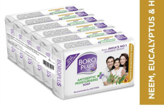 BOROPLUS Antiseptic And Moisturising Toilet Soap With Neem,Eucalyptus And Honey| 125GEach(8 x 125 g)