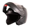 Vega Crux ISI Certified Flip-Up Helmet for Men and Women with Clear Visor(Black, Size:L)