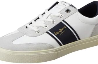 PEPE JEANS Off White Low-Cut Anti-Skid Cupsole Sneakers