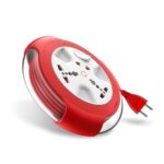 Goldmedal Krysta 2 Pin Heavy-Duty 5-Meter Cable Extension Cord (White and Red)|Master Switch with Indicator|Universal Sockets | Ultra-Smooth Rotation Extension Board for Home & Office|Pack of 1