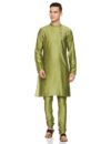 Amazon Brand – Symbol Men’s Kurta Sets (SY-A22-MNA-ETK-02A_Mehndi.Green_XL)