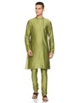 Amazon Brand – Symbol Men’s Kurta Sets (SY-A22-MNA-ETK-02A_Mehndi.Green_XL)