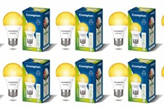Crompton Dyna Ray 7W Round E27 LED Warm White Pack of 10