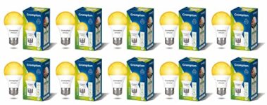 Crompton Dyna Ray 7W Round E27 LED Warm White Pack of 10