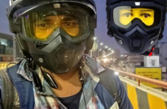 Steelbird Air 100% Goggle Face Mask Anti Scratch UV Protective Face Mask Motorbike Helmet Motorbike Helmet(Yellow)