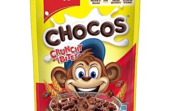 Kellogg’s Chocolatecrunchy Bites | Source Of Calcium, High In Protein, With 10 Essential Vitamins & Minerals, Source Of Fibre | Breakfast Cerea L For Kids | 375G