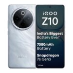 iQOO Z10 5G (Silver, 8GB RAM, 128GB Stroage) | India’s Biggest Ever 7300 mAh Battery | Snapdragon 7s Gen 3 Processor | Brightest Quad Curved AMOLED Display in The Segment