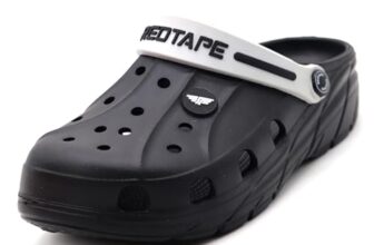 Red Tape Designer Comfortable Clogs, Sandals With Adjustable Back Strap For Men Black – 11 Uk