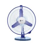 Orient Electric 230 MM Zippy Table cum Wall Fan | 2-in-1 Multi-purpose Fan | 2500 RPM High Speed | Adjustable Rocker for upward, downward movement | 2 year Warranty by Orient | White-Blue colour