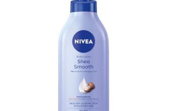 NIVEA Shea Smooth 600ml Body Lotion with Hyaluronic Acid & Deep Moisture Care | 72Hr Hydration | With Shea Butter | Non Greasy Formula for Smooth, Supple & Healthy Looking Skin | For Dry Skin