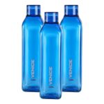 Cello Venice Plastic Water Bottle | Unbreakable and Hygienic | Perfect for staying hydrated at the school,college, work, gym and outdoor adventures Water Bottle | 1 Litre | Set of 3, Blue