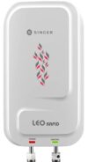 SINGER LEO RAPID 5.9 L Instant Water heater for Kitchen & Bathroom| 3000W Powerful Heating Element Instant Water Heater | SS Tank | Powerful Copper element | ISI Mark, (White)