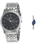 Titan Karishma Quartz Analog with Day and Date Black Dial Silver Stainless Steel Strap Watch for Men – NT1636SM01