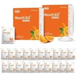 The Old Natural Nuvit D3 Granules 60,000 IU – Cholecalciferol Sachets – Orange Flavour – 10 Sachets (10 x 1 g)– Pack of 2