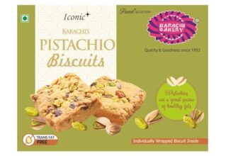 Karachi Bakery Pistachio Biscuits, 400 g/300 g (Weight May Vary)